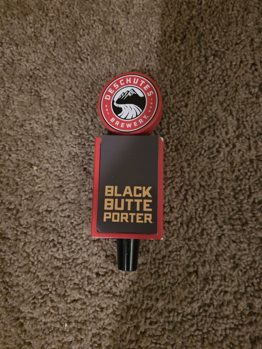 Deschutes Brewery Black Butte Porter Tap Handle - Red & Black